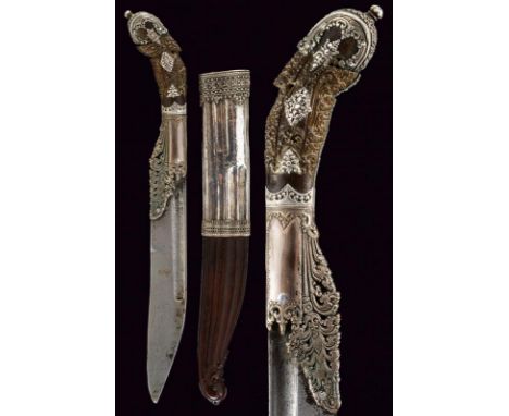 dating: Late 19th Century provenance: Ceylon, Strong blade with deep rear groove; grip with long ring-nut that enters also on