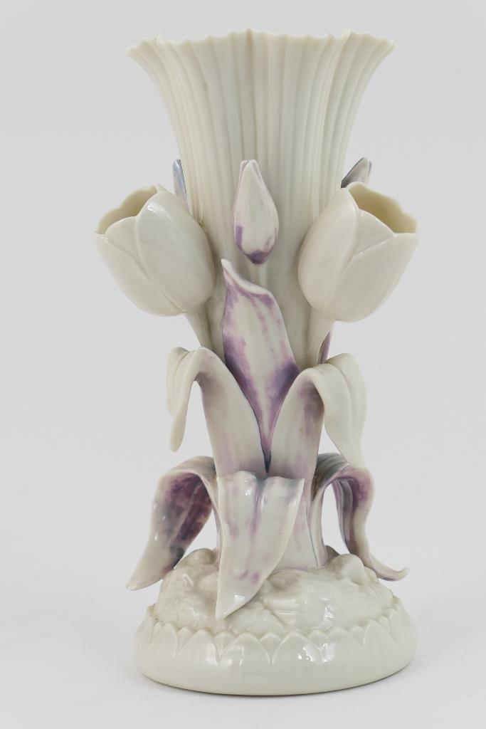 Rare Belleek (First Period) porcelain tulip vase, circa 186391, the
