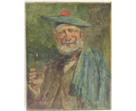 Henrie Pitcher (Late 19th/Early 20th Century), A wee dram, signed oil on canvas, 51cm x 40cm