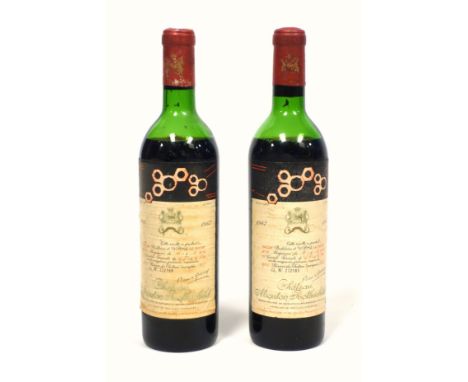 Château Mouton Rothschild Pauillac 1er Cru Classe, 1967, Pauillac, Bordeaux, 2 bottles