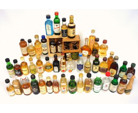 Miniatures - Whiskies including Suntory ''Yamazaki'', 12 Y.O., The Dalmore 12 Y.O., Isle of Jura 10 Y.O. ,Tullibardine. Asbac