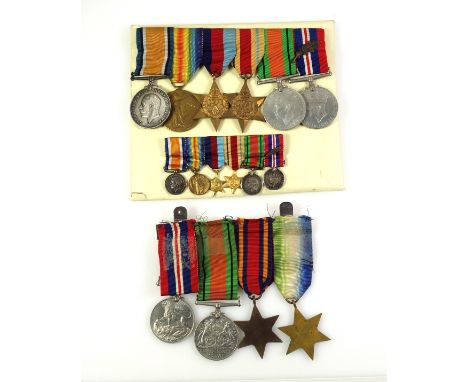 Group of 6 medals awarded to Lieut. E. R. Green, comprising George V War and Victory medals, George VI 1939-45 star, Africa s