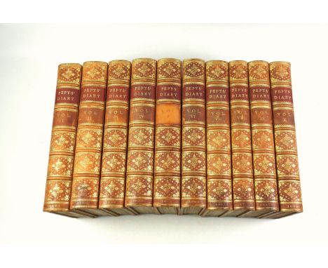 Pepys (Samuel). The Diary of Samuel Pepys M.A. F.R.S., edited with additions by Henry B. Wheatley F.S.A., 10 vols., pub. Geor