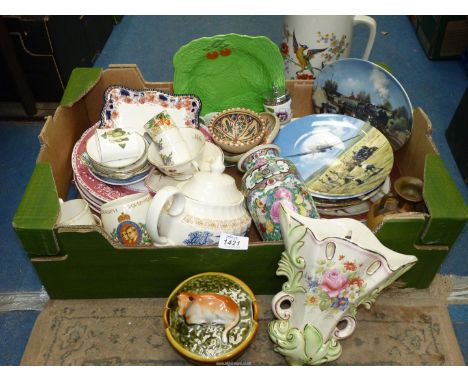 A large quantity of china including, Royal Worcester posy and trinket dishes, Royal Doulton 'Heroes of the Sky' display plate