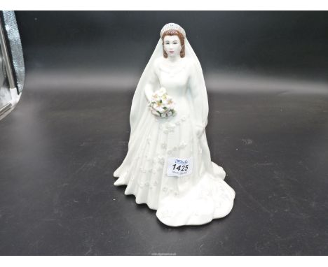 A Royal Worcester china figure - Her Majesty Queen Elizabeth II, Diamond Wedding Anniversary 1947/2007.