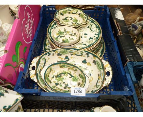 A quantity of Masons Chartreuse china to include; miscellaneous plates, serving dishes, trinket trays, etc.