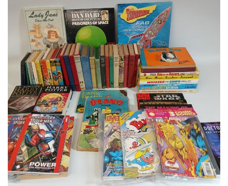Selection of children's books including Biggles hard backs &amp; paperbacks by Capt. W E Johns,&nbsp;'Thunderball.' Ian Flemi