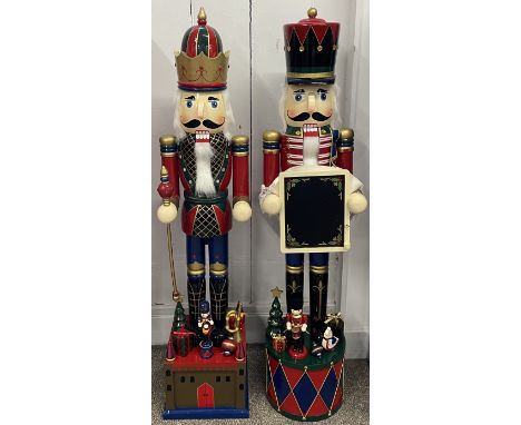 Pair of large Kirkland Nutcracker figures with boxes Ht 109cm