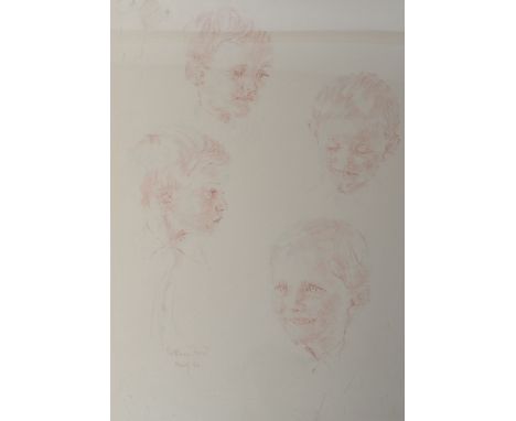 A framed and glazed large multi portrait study of a Child by listed artist Audrey Lewis Hopkins,

Measures 66cms high x 51cms
