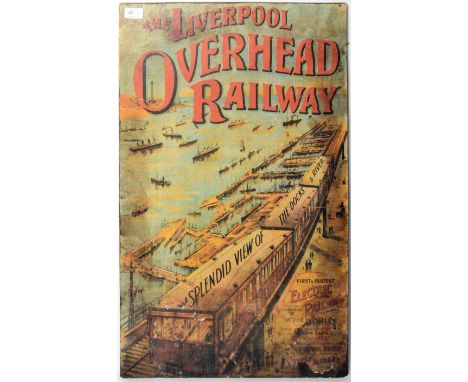 A vintage style mounted poster of the First and Fastest Liverpool Overhead Electric Railway 

Measures 75cms high x 47cms wid