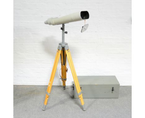 Carl Zeiss terrestrial binocular telescope, Asembi, labelled Carl Zeiss Jenna, made in DDR, 20-40 lens, with adjustable tripo