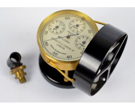 A cased Negretti & Zambra Ltd of London 200-3000 FPM anemometer, no.A21360, complete with instruction notes and screw-in brac