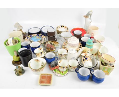 A large quantity of ceramics to include Denby tea cups and saucers, Hornsea tea cups and saucers, Royal Winton lustre tea pla