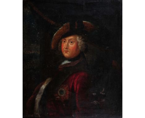 An 18th Century style portrait showing a French or Spanish nobleman, probably 19th Century, oils on canvas, 55cm x 46cm