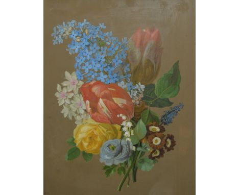 Attributed to Johann-Samuel Arnhold (1766-1828) A spray of summer flowers, watercolour and gouache, 25.5cm x 19cm Provenance:
