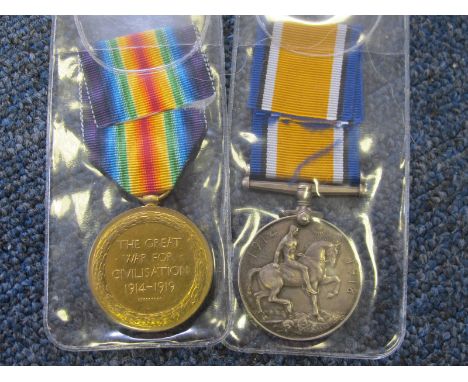 WW1 casualty bwm & victory medals to 9348 Charles a wood r Sussex regt k in a 3-5-1917 with the east surrey regt commemorated