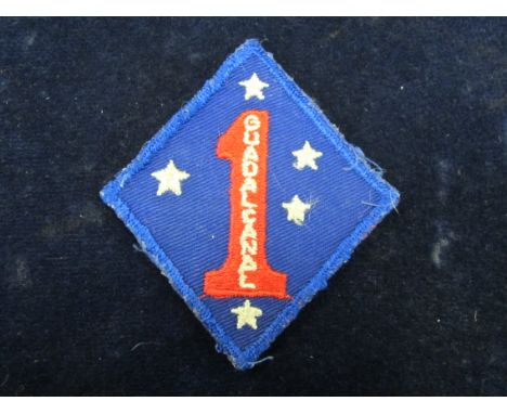 USA a 1st Division scarce "Guadalcanal" patch, made briefly in Australia for those who landed GVF
