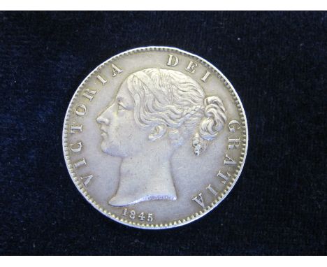Crown 1845 cinquefoils toned VF, light edge knock.