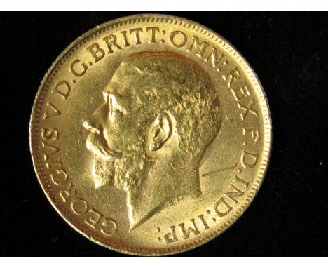 Sovereign 1913 GVF light scratch obverse