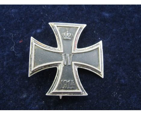 Imperial German WW1 Iron Cross 1st class, stamped CD 800 to reverse, GVF