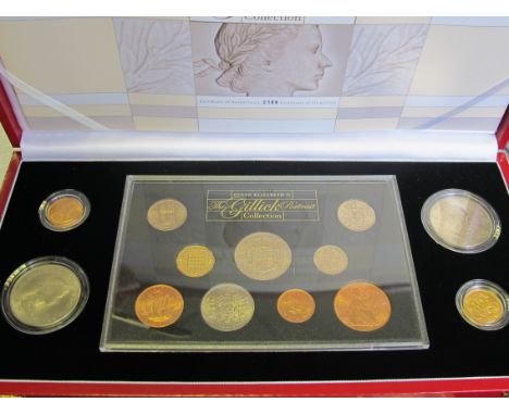 The Gillick Portrait Collection a 13 coin set comprising Sovereigns (2) 1957, 1968, Crowns (2) 1960, 1965, Halfcrown 1967, Fl