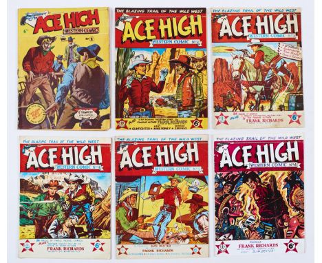 Ace High Western (1950s Gould-Light) 1-5. With No. 6 facsimile. With art by Norman Light, Ron Embleton and Jim Holdaway [vg] 