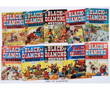 Black Diamond Western (1951-54 Pemberton/WDL) 1-21, 23-33 last issue. US Lev Gleason reprints. 10 issues with 'File Copy' lig