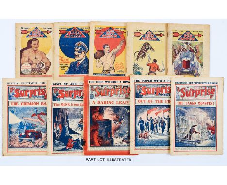 Red Arrow (1932-33 D C Thomson) 9, 11, 12, 15, 19, 30, 31, 33, 46. With Surprise (1932-33 Am. Press) 3, 15, 16, 20-28, 47, 76