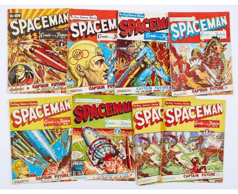 Spaceman (Gould-Light 1950s) 5, 7-11, 13(x2). From the Peter Hansen Archive. No 13s both [gd], balance [vg/vg+] (8)
