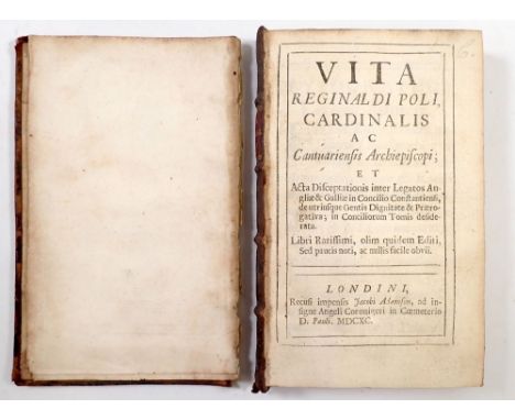 Vita Reginaldi Poli Cardinalis 1690 - a book relating to Reginald Pole who eventually became the last Catholic Archbishop of 