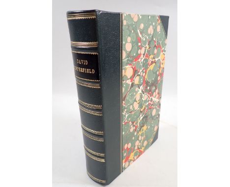 David Copperfield by Charles Dickens first edition 1850 published by Bradbury &amp; Evans, re-bound in half leather and marbl
