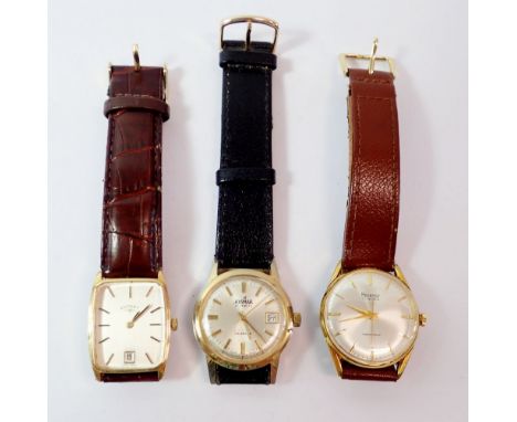 A gentleman's rectangular  Rotary wristwatch, Josmar automatic and a Regency wristwatch 
