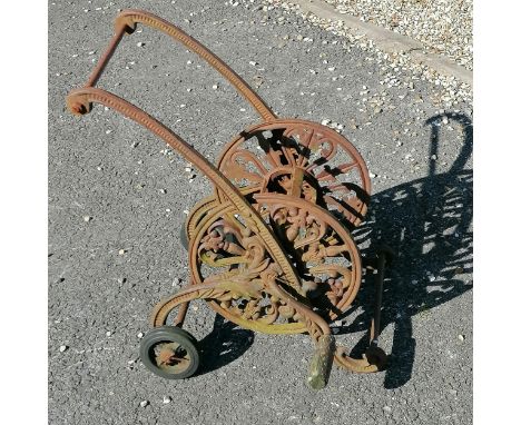 Cast iron garden hose reel - 49cm high