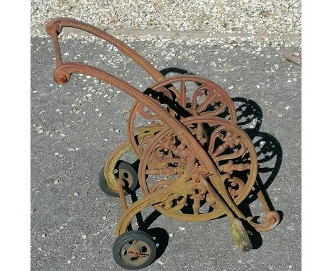 Cast iron garden hose reel - 49cm high