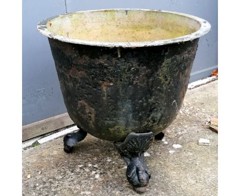Cast iron planter with 3 paw feet - 52cm diameter x 49cm high