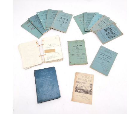 Qty of War Office Infantry training / field engineering &amp; mine warfare booklets inc 1955 the sub-machine gun, 1962 detect