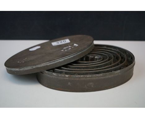 A vintage cased set of metal pastry / Biscuit cutters. 