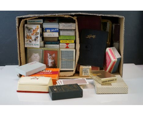 A collection of vintage playing cards. 
