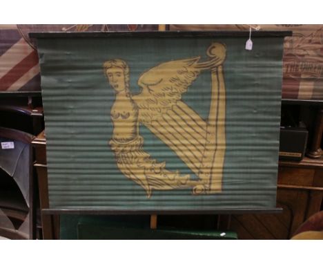 Irish harp canvas banner, h 75cm 