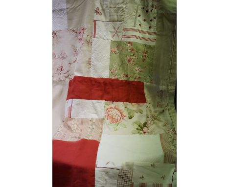 Vintage and Patchwork Style Throw, approximately 120cms x 185cms 