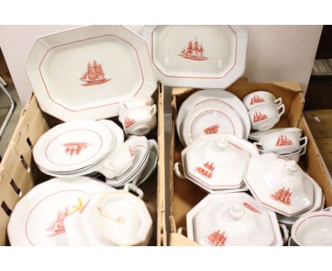 A vintage Wedgwood Flying Cloud pattern dinner service. 