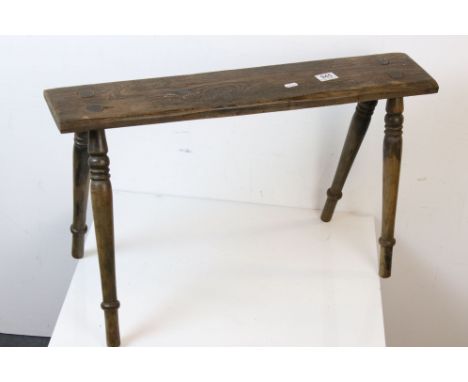 Vintage Hearth Stool on turned legs 