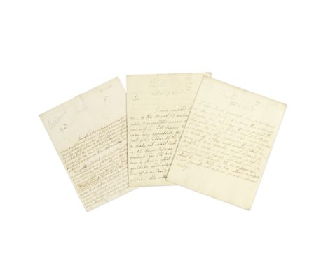 WALPOLE (HORACE)Autograph draft letter unsigned, to John Stuart, third Earl of Bute ('My Lord'), beginning '...Having heard t