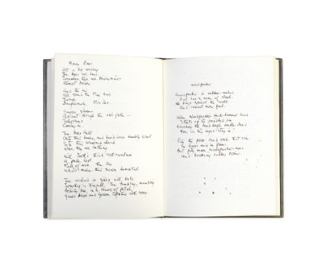 HUGHES (TED)Animal Poems, UNIQUE PRESENTATION COPY, ONE OF SIX COPIES INTERLEAVED WITH ALL 14 POEMS WRITTEN OUT BY THE AUTHOR