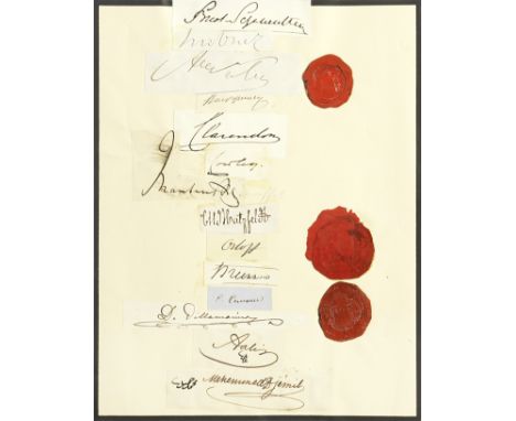 ALBUM - STATESMENAlbum of over 130 autograph letters from eighteenth and nineteenth-century, politicians, statesmen and other