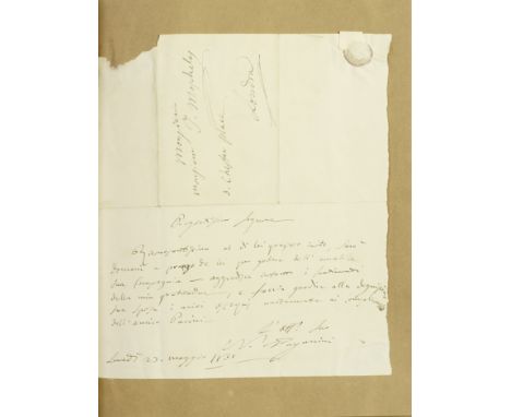 ALBUM - THEATREAlbum of over 50 autograph letters relating to the theatre, particularly Drury Lane, from the collection of La
