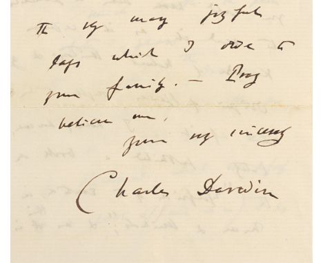 DARWIN (CHARLES)The Expression of the Emotions in Man and Animals, FIRST EDITION, second issue, AUTHOR'S PRESENTATION COPY TO