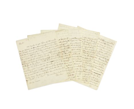 HUME (DAVID)Series of four rediscovered autograph letters to Horace Walpole from Scottish philosopher David Hume (1771-1776),