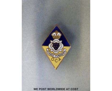 An unusual Sussex Yeomanry enamel lapel/buttonhole badge
