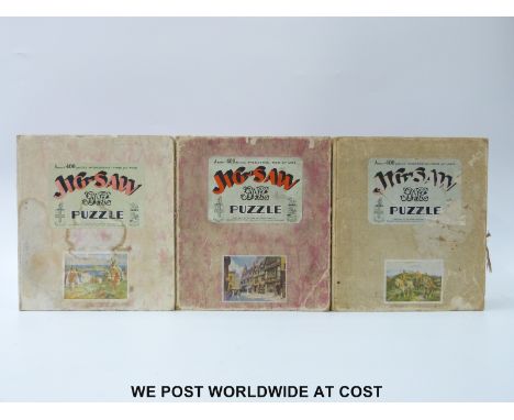 Three Chad Valley GWR jigsaw puzzles, Stratford Upon Avon (Havard House) King Arthur on Dartmoor and The Vikings Landing at S